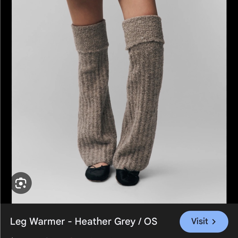 Guizio Heather Gray Knit Leg Warmers